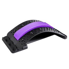1pc Back Stretcher Massager; Back Massage Neck Stretcher; Back Pain Relief; Back Cracker Board; Posture Corrector; Back Massage - Purple