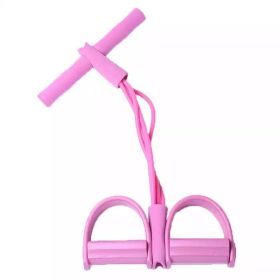 Pedal Resistance Bands Foot Pedal Pull Rope Resistance Exercise Yoga Equipment For Abdomen Waist Arm Leg Stretching Slimming Training - Pink