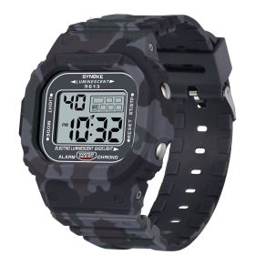 Square Trend Men's Multifunctional Luminous - 9613camouflage grey