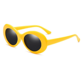 Sunglasses Retro Oval Goggle,vintage Clout Sunglasses Unisex Retro Oval Clout Goggles Sunglasses - YELLOW