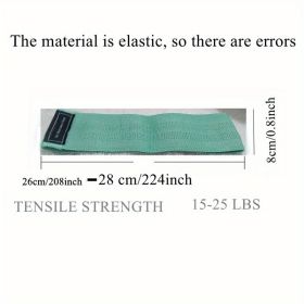 Yoga Resistance Band For Leg Thigh Hip Training, Elastic Pilates Stretch Belt For Women Home Gym Fitness Training - Green