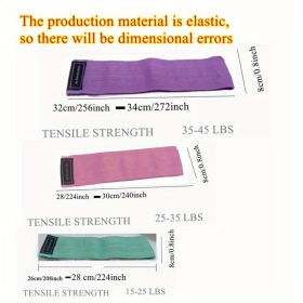 Yoga Resistance Band For Leg Thigh Hip Training, Elastic Pilates Stretch Belt For Women Home Gym Fitness Training - Pink Green Purple