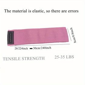 Yoga Resistance Band For Leg Thigh Hip Training, Elastic Pilates Stretch Belt For Women Home Gym Fitness Training - Pink