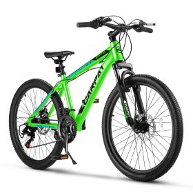 A24299 Rycheer Elecony 24 inch Mountain Bike Bicycle for Adults Aluminium Frame Bike Shimano 21-Speed with Disc Brake - as Pic