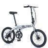 20" Folding City Bike Aluminum Frame 8 Speed Folding Bike - as Pic