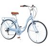 7 Speed, Steel Frame, Multiple Colors 26 Inch Ladies bicycle - as Pic