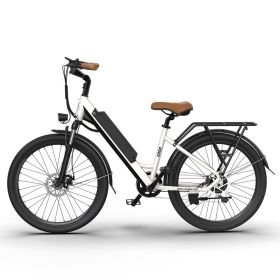 AOSTIRMOTOR 26&quot; Tire 350W Electric Bike 36V 10AH Removable Lithium Battery City Ebike for Adults Girls G350 New Model - as Pic