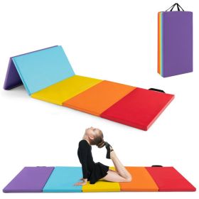 5-Panel Folding Gymnastics Mat for Kids - Multicolor