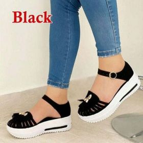 Women's Vulcanized Shoes 2023 Summer Ladies Increased Shoes Lace up - Dark Grey - 43