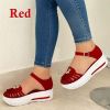 Women's Vulcanized Shoes 2023 Summer Ladies Increased Shoes Lace up - Army Green - 35