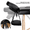 84'' 2 Sections Adjustable Folding Massage Bed, Black - Black