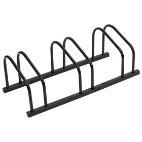 Bike Rack for 3 Bikes Black Steel - Black
