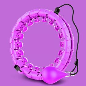 Custom Knots Weighted Hoola Fitness Hoop Smart Hula Thin Waist Weight Loss Knots - Purple