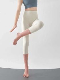Nonslip Yoga Socks Ideal for Pilates Dance Indoor Sports - Pink - one-size