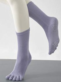 Nonslip Yoga Socks Ideal for Pilates Dance Indoor Sports - Blue - one-size