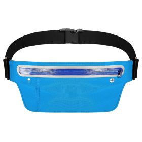 Unisex Sport Waist Pack Running Belt Bag Pouch Adjustable Bounce Free Sweat-Proof Lightweight Slim - Blue