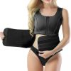 Waist Trainer for Women Men Unisex Running Walking Yoga - Black - 2XL