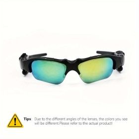 UV Resistant Sport Sunglasses with Wireless Headset Enhance Outdoor Experience - Coated Yellow Lens