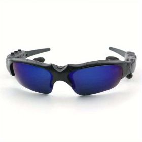 UV Resistant Sport Sunglasses with Wireless Headset Enhance Outdoor Experience - Coated Blue Lens