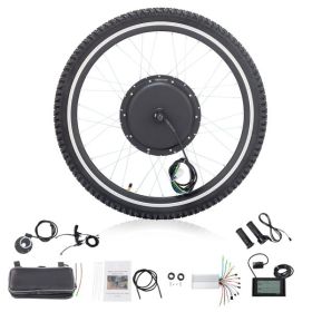 24in 1000W Front Drive With Tires Bicycle Modification Parts Black - as picture