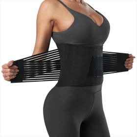 Women's waist training device Neoprene sauna sweat training belt waist shaping belt (black) XL size - default