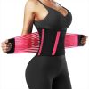 Women's waist trainer Neoprene sauna sweat training belt waist shaping belt (pink) S size - default