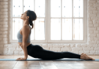 Yoga Mat with Carrying Strap for Yoga, Pilates, and Floor Exercises - Blue