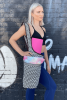 Yoga Mat Carrying Tote Bag with Large Pockets - B&W Zig-Zag
