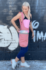 Yoga Mat Carrying Tote Bag with Large Pockets - Pink
