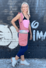 Yoga Mat Carrying Tote Bag with Large Pockets - Pink