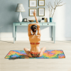 Tie-Dye Yoga Towel - Sweat Absorbent, Non-Slip Bikram, Kundalini, Hot Yoga Mat Size Towel - Yellow/ Blue