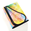 Tie-Dye Yoga Towel - Sweat Absorbent, Non-Slip Bikram, Kundalini, Hot Yoga Mat Size Towel - Yellow/ Blue
