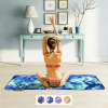 Tie-Dye Yoga Towel - Sweat Absorbent, Non-Slip Bikram, Kundalini, Hot Yoga Mat Size Towel - Blue/ Green