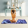Tie-Dye Yoga Towel - Sweat Absorbent, Non-Slip Bikram, Kundalini, Hot Yoga Mat Size Towel - Blue/ Purple