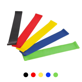 5 Piece Set of Resistance Body Bands with Carry Bag - Multi-Color Set