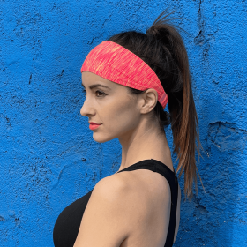 Extra-Wide Sport and Fitness Sweat-Wicking Headband - Pink