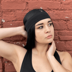 Cardio Sport and Fitness Sweat-Wicking Headband - Black