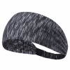 Extra-Wide Sport and Fitness Sweat-Wicking Headband - Black