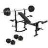 Folding Weight Bench Dumbbell Barbell Set Home Gym - 270166