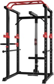Multi-functional Power Cage,Home Adjustable Pullup Squat Rack 1000Lbs Capacity Comprehensive Fitness Barbell Rack
 - General