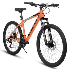 A26322 26-inch mountain bike adult aluminum frame shock absorbing front fork bike 21-speed disc brake mountain bike - as Pic