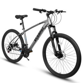 A2757 27 inch Mountain Bike 21 Speeds, Suspension Fork, Aluminum Frame Disc-Brake for Men Women Mens MTB Bicycle Adlut Bike - as Pic