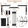 Pilates Bar Kit with 180LBS Resistance Bands Multifunctional Pilates Yoga Toning Bar Full Body Exercise  - 100lbs