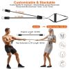 Pilates Bar Kit with 180LBS Resistance Bands Multifunctional Pilates Yoga Toning Bar Full Body Exercise  - 100lbs