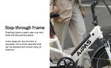 A6 Cargo Ebike, Step Through Electric Bike for Carrying Passenger or Kids - as Pic