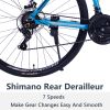 21 Speed Hybrid bike Disc Brake 700C Road Bike For men women's City Bicycle - as Pic