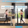 2-in-1 Under Desk Folding Treadmill Foldable Walking Pad with Remote Control Wireless App Control Free Installation Jogging Machine For Home Office -