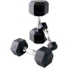 Multi-weight cast iron hexagonal dumbbell, single bar - 40lbs