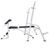 Workout Bench with Weight Rack, Barbell and Dumbbell Set 198.4 lb - Black