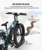 AOSTIRMOTOR S07-F 26" 750W Electric Bike Fat Tire P7 48V 13AH Removable Lithium Battery for Adults with Detachable Rear Rack Fender New Model - as Pic